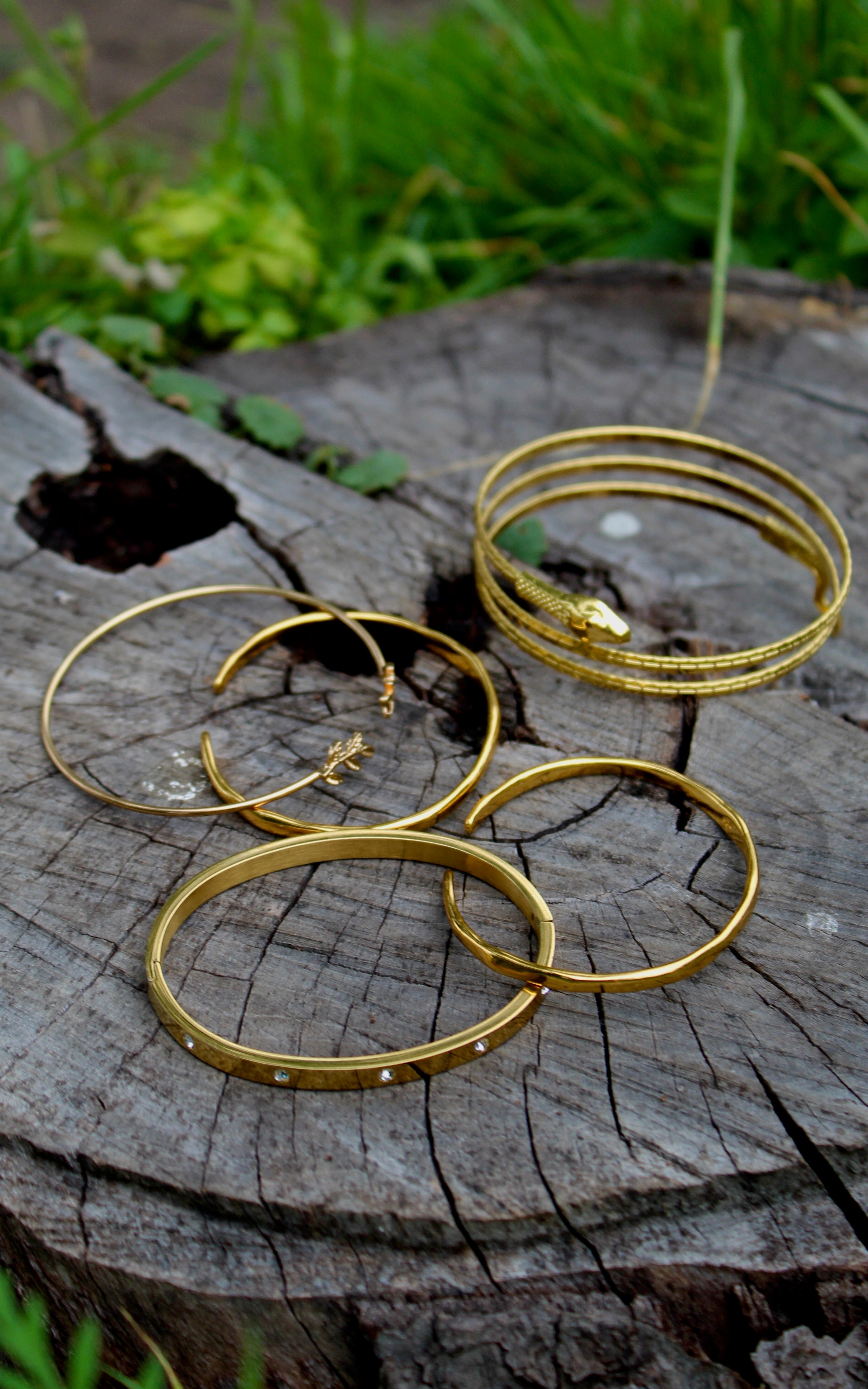 Gold plated bangles