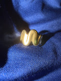 Wavy Gold Ring (adjustable)￼