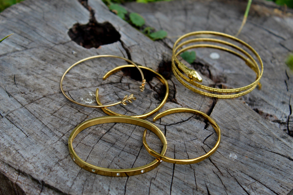 Gold plated bangles