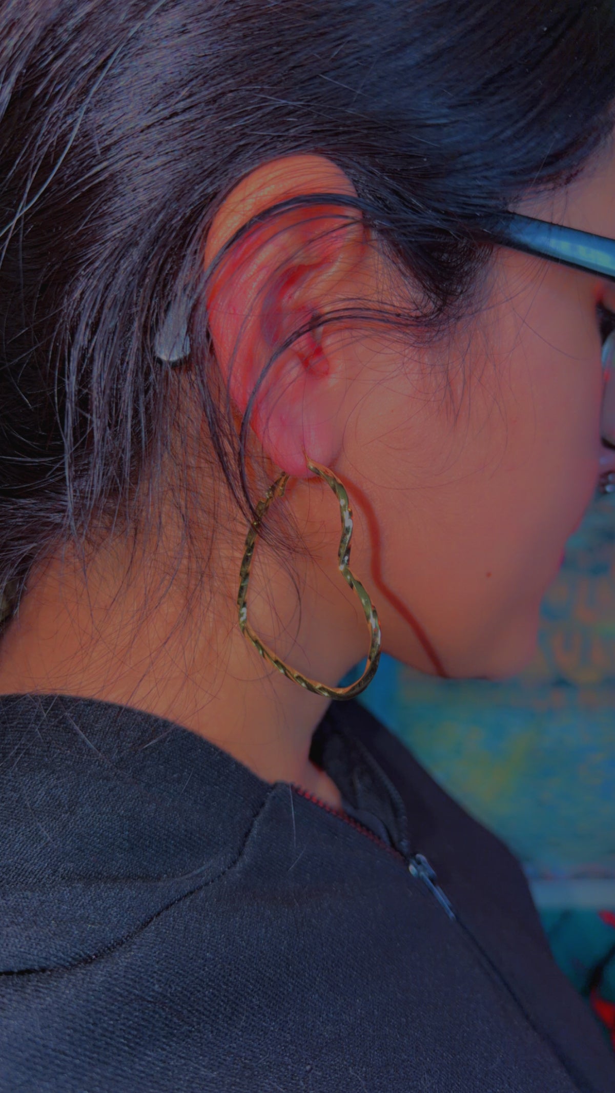 Gold Heart earrings