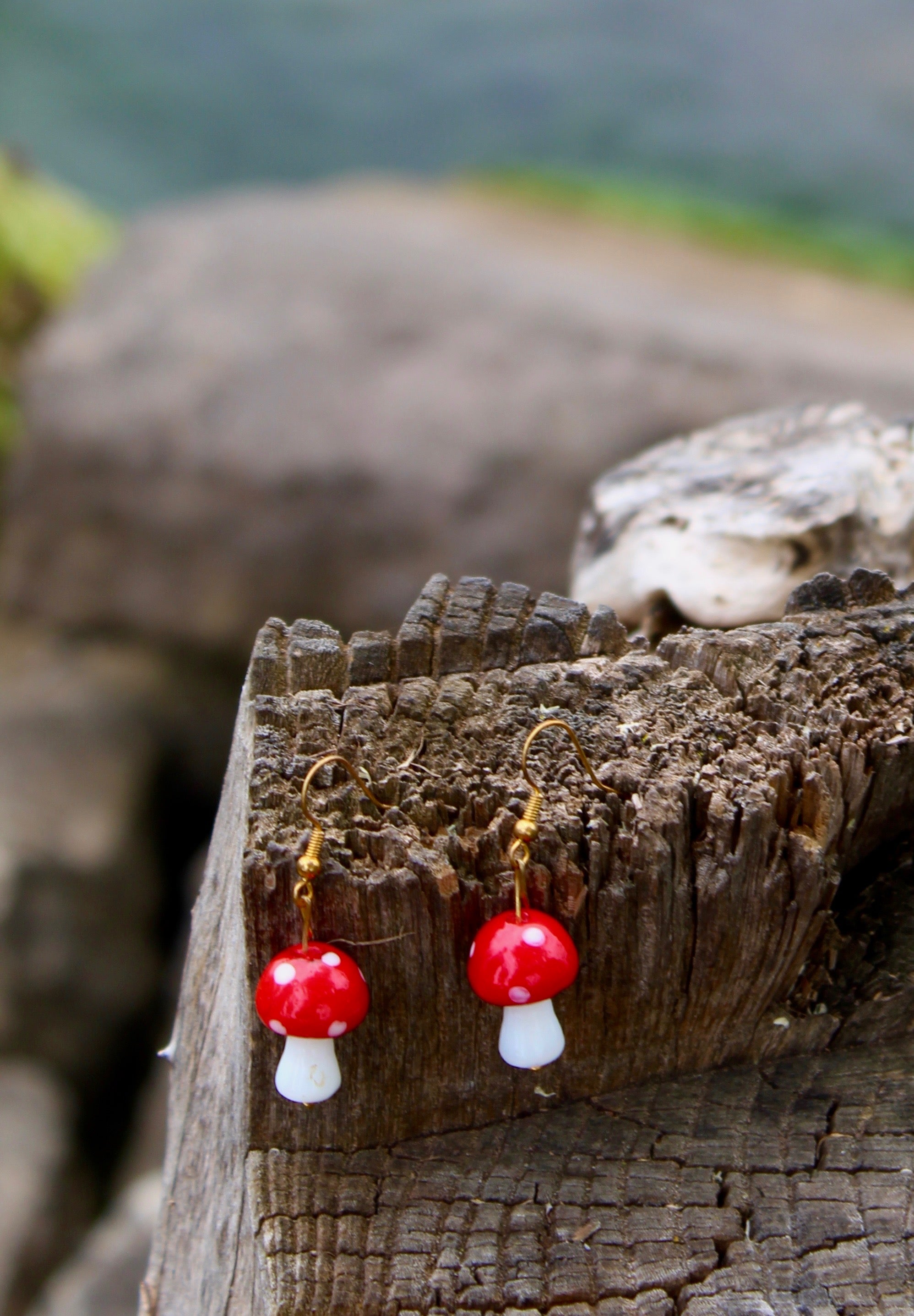 Mushroom Earrings by Ravi Blue