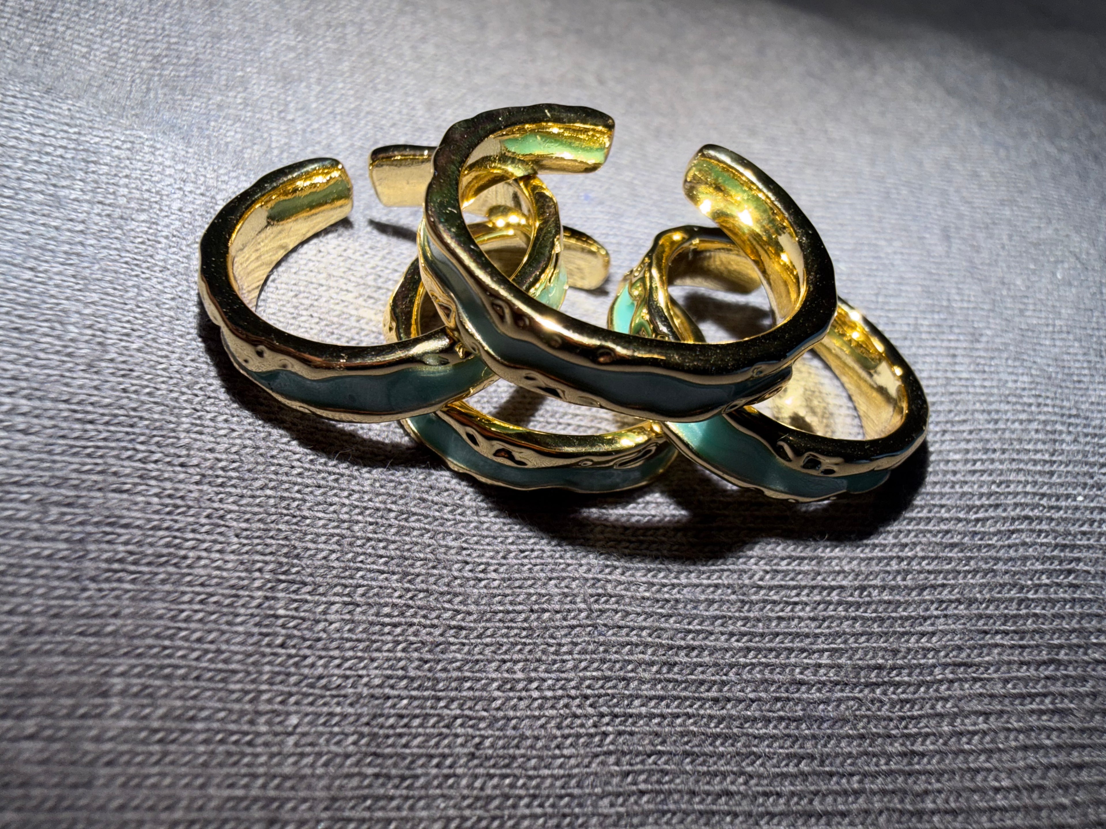 Gold Turquoise Rings