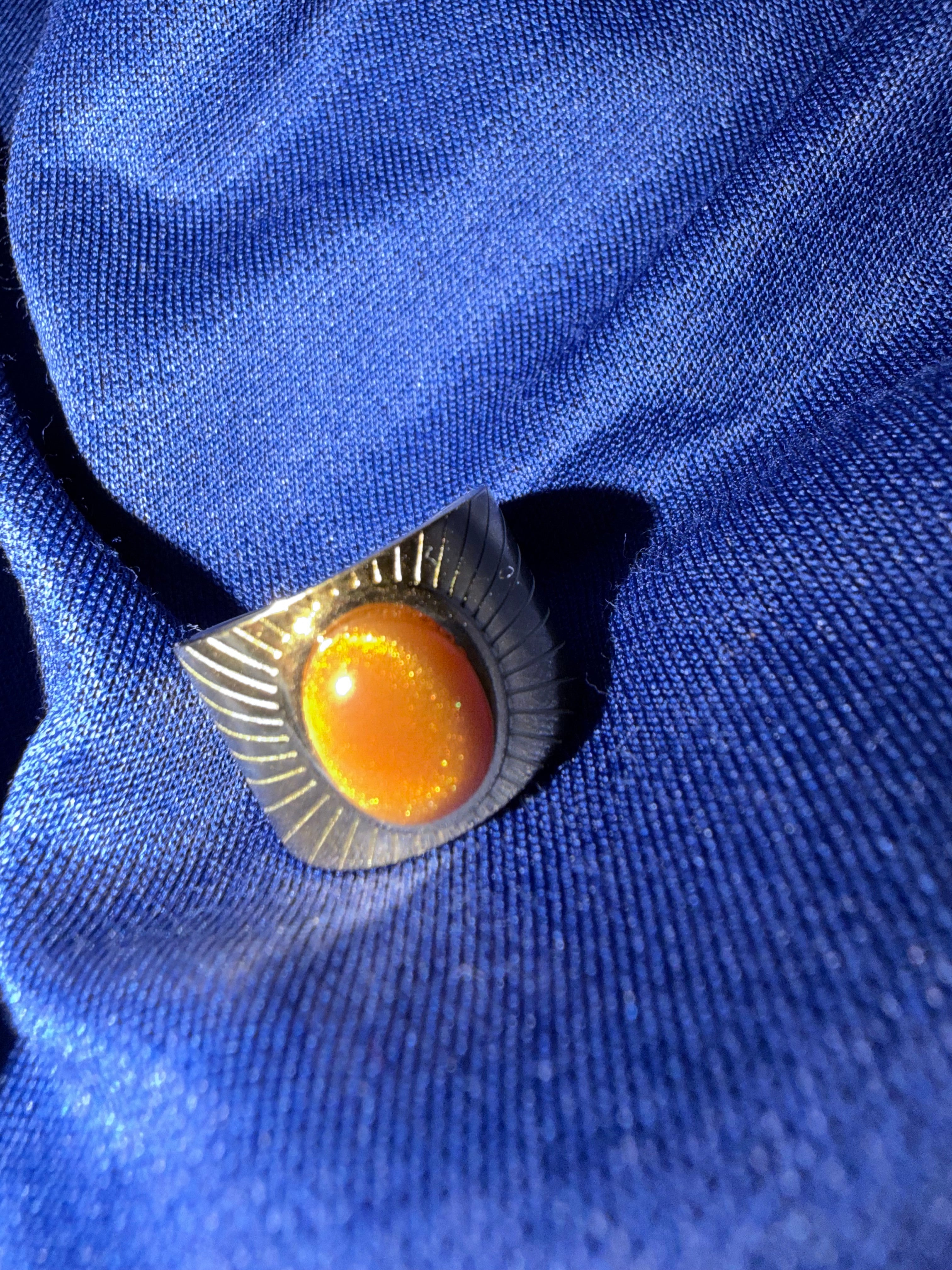 Orange Bead Ring (adjustable)
