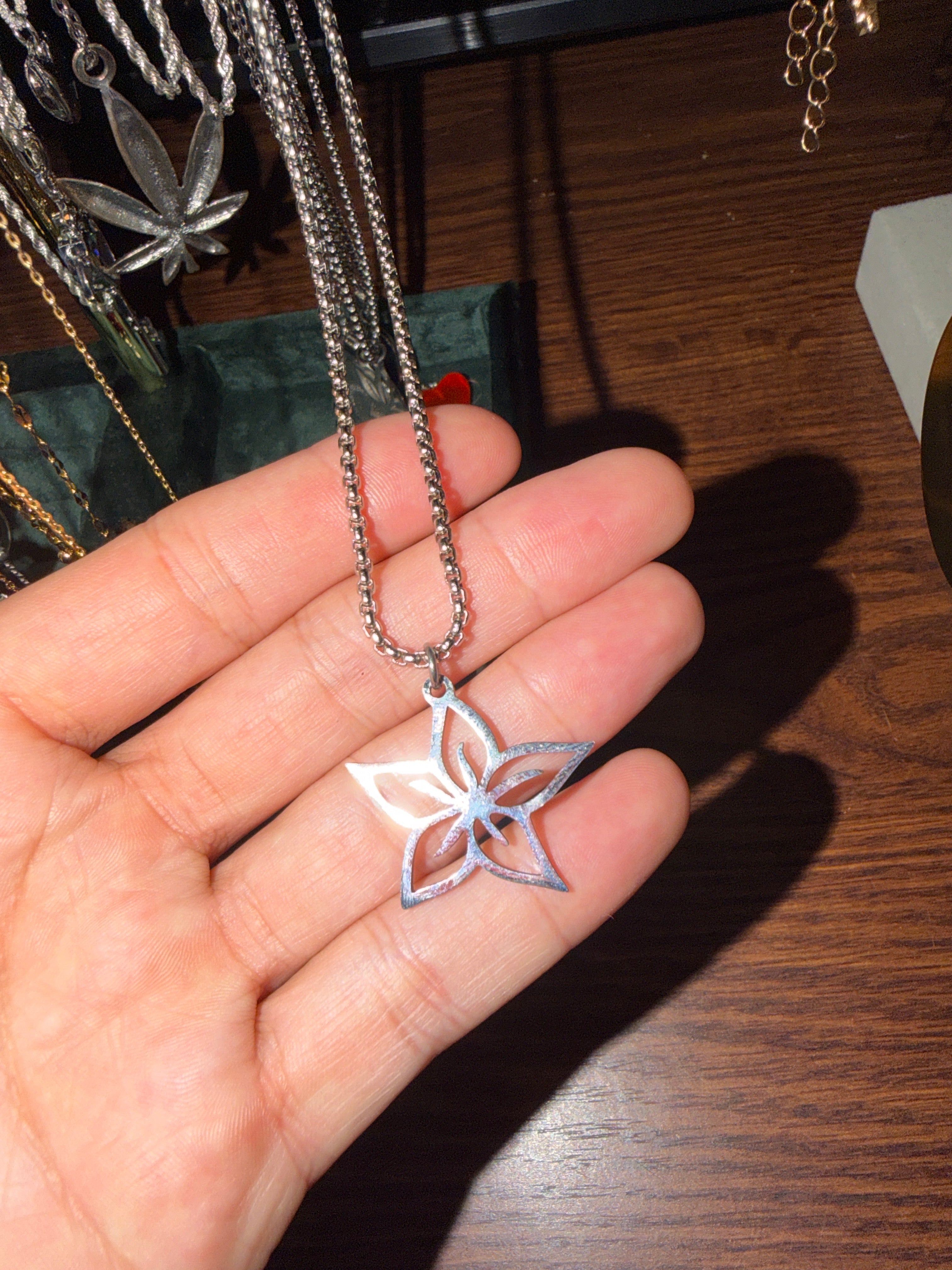 Silver Flower necklaces