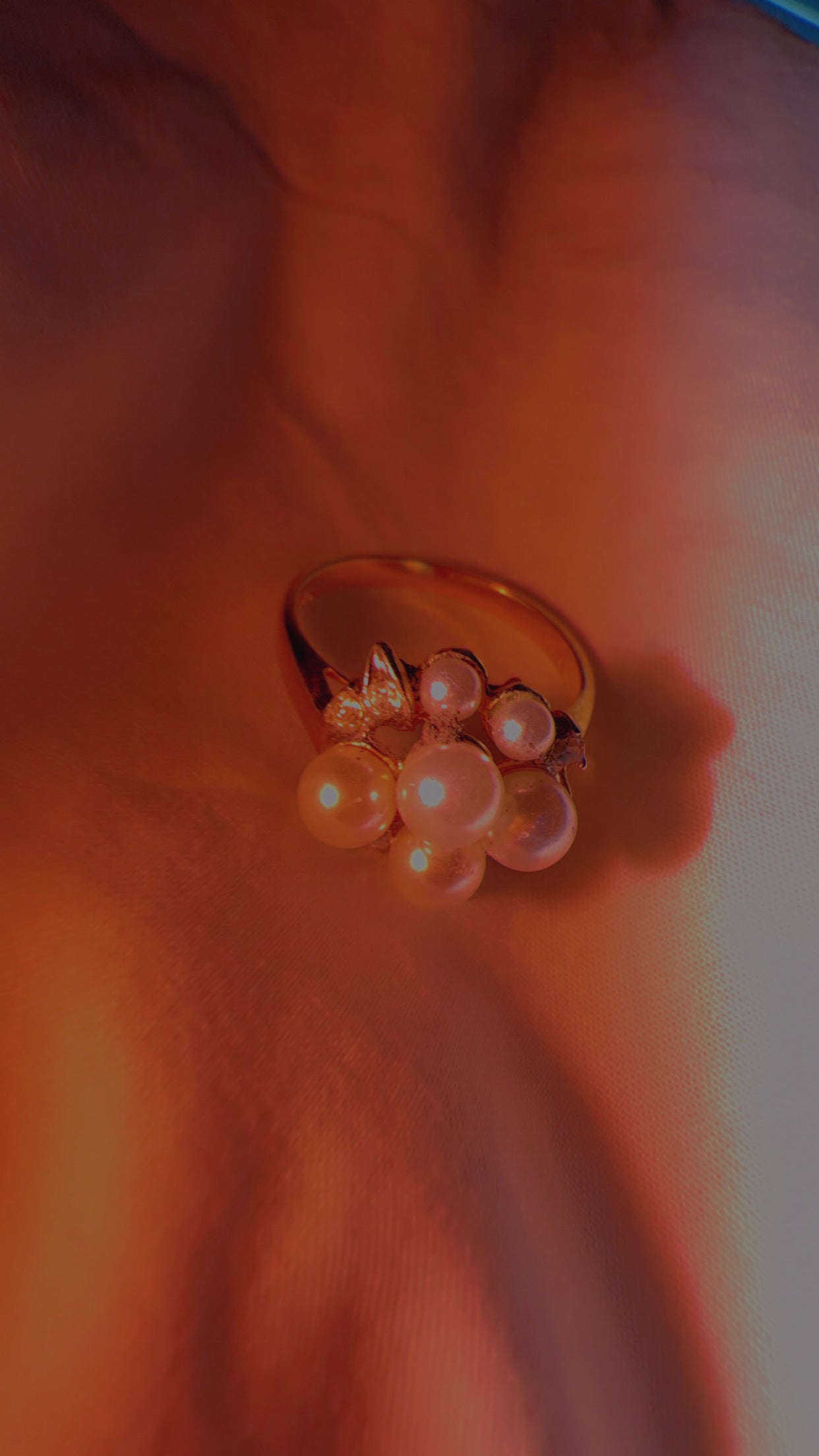 Vintage Gold-Pearl Ring (size:6)