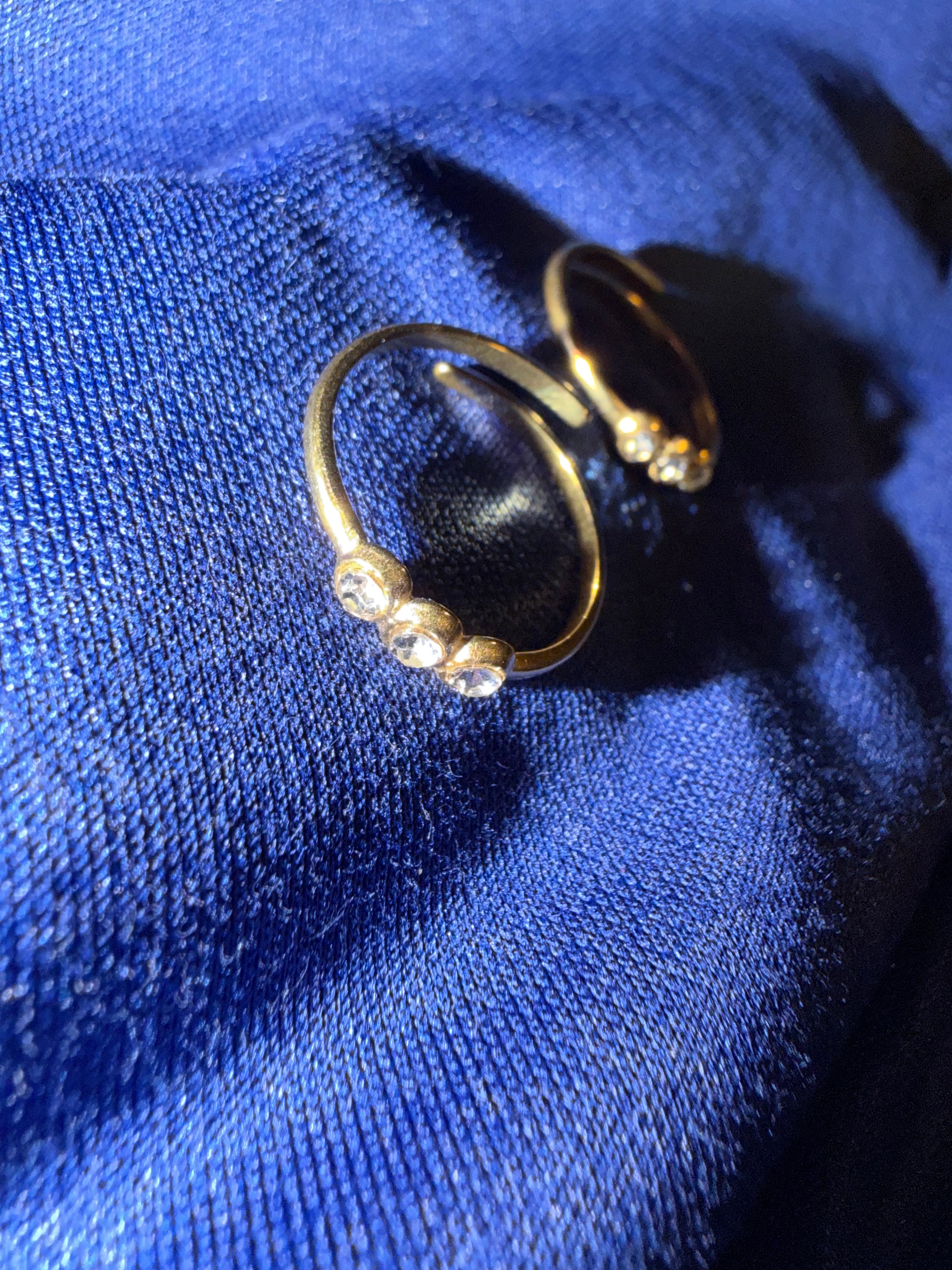 Gold Diamond Ring (adjustable)