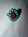 Red Turquoise Ring