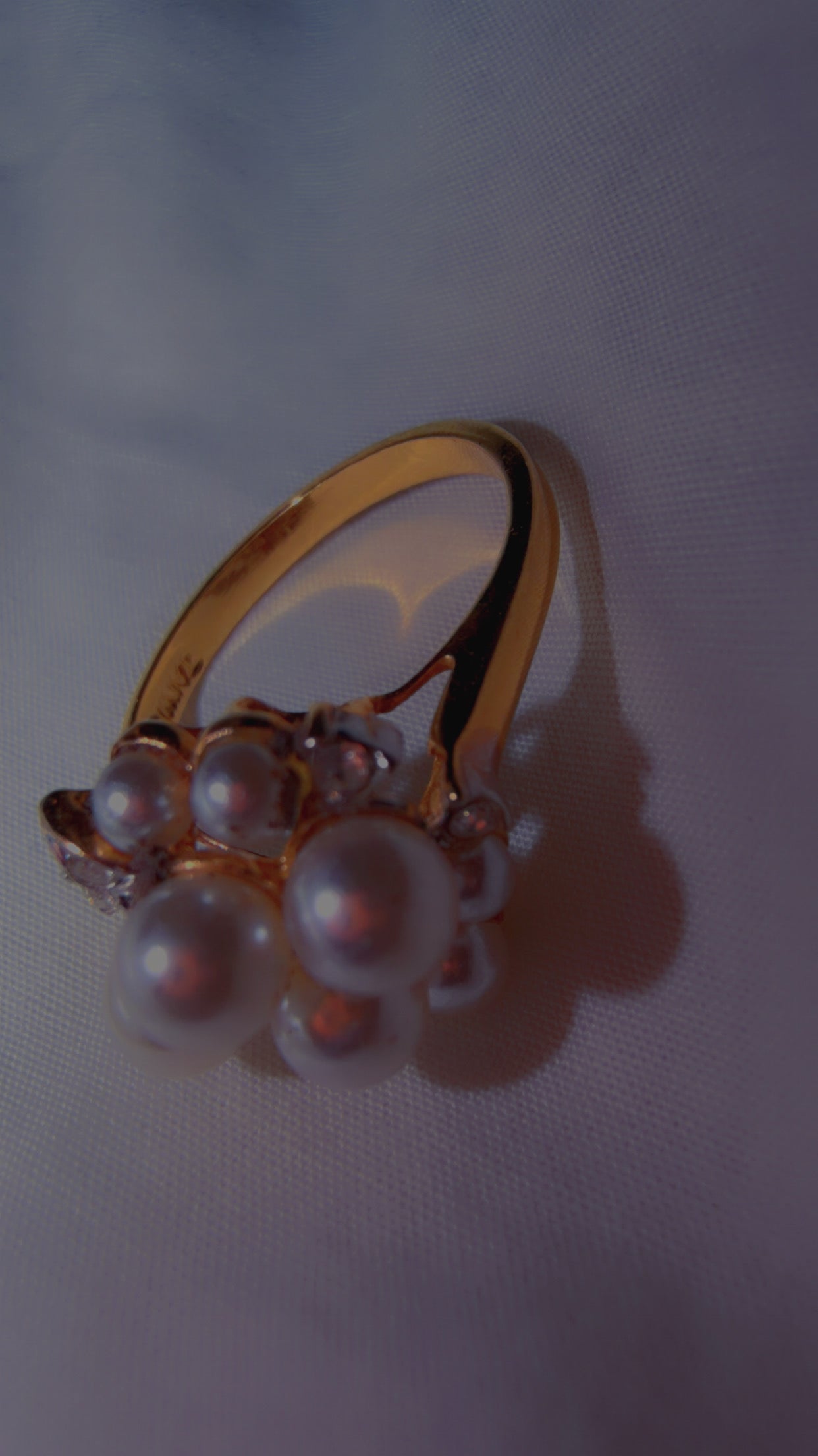 Vintage Gold-Pearl Ring (size:6)