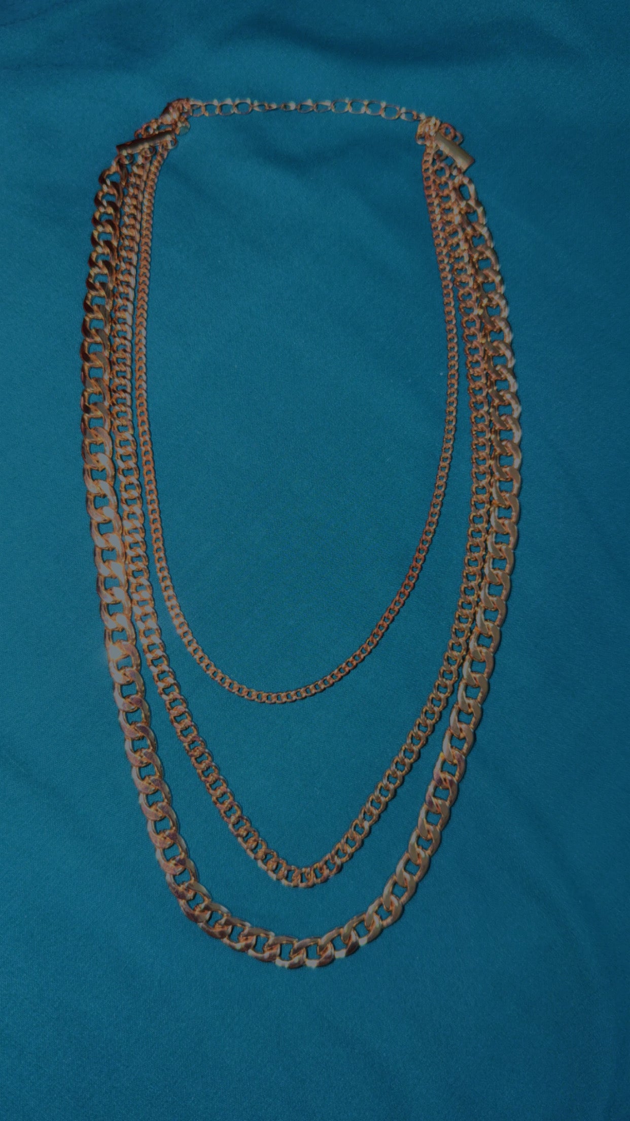 Three piece Gold necklace set
