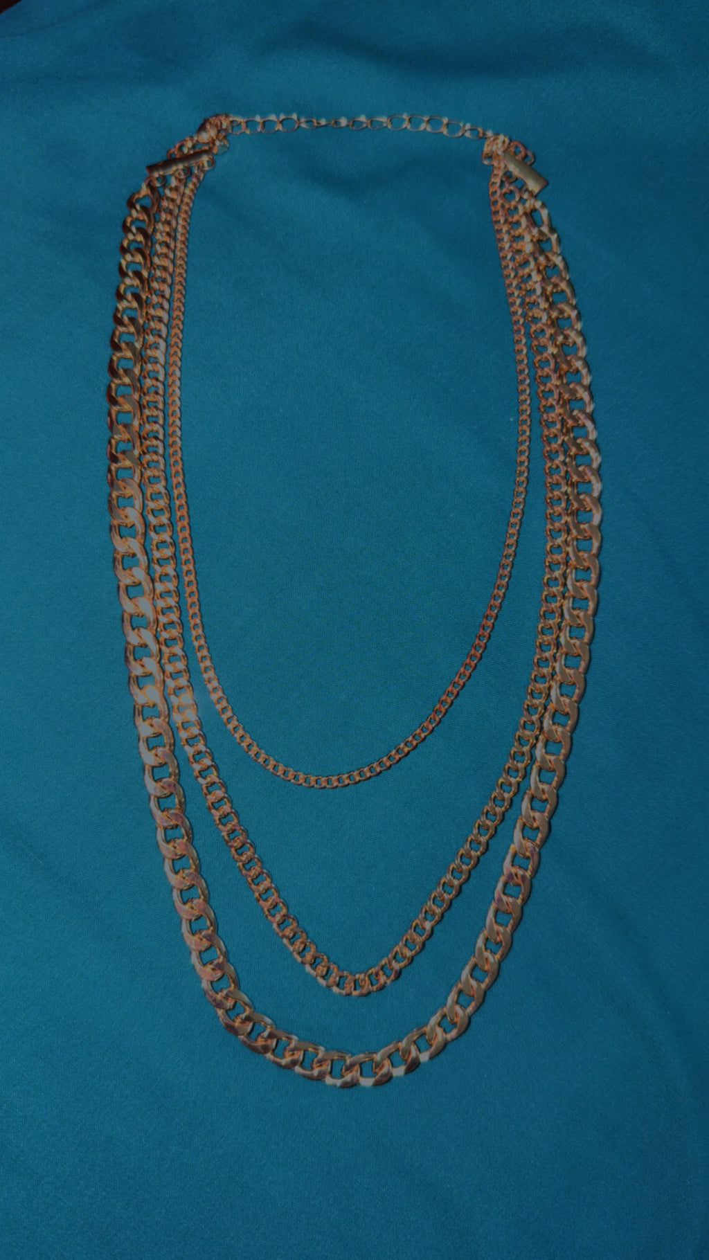 Three piece Gold necklace set