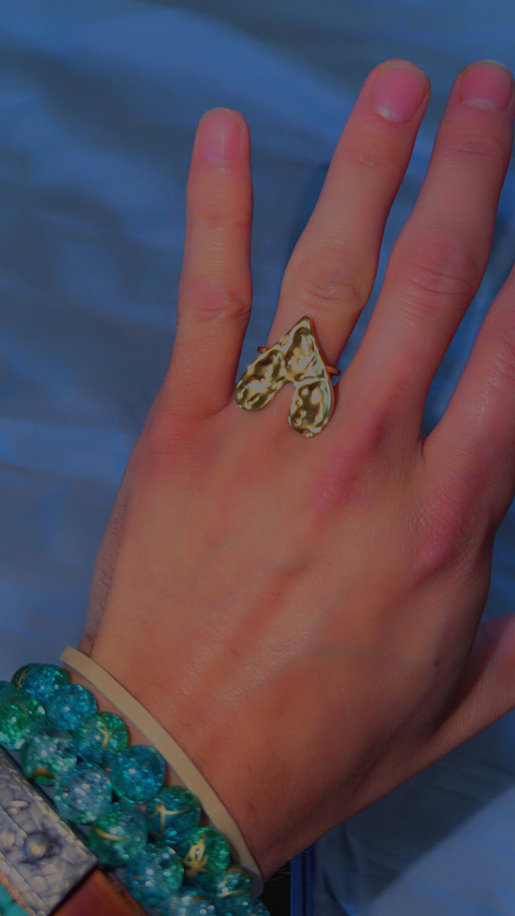 Gold Flower Ring (adjustable)