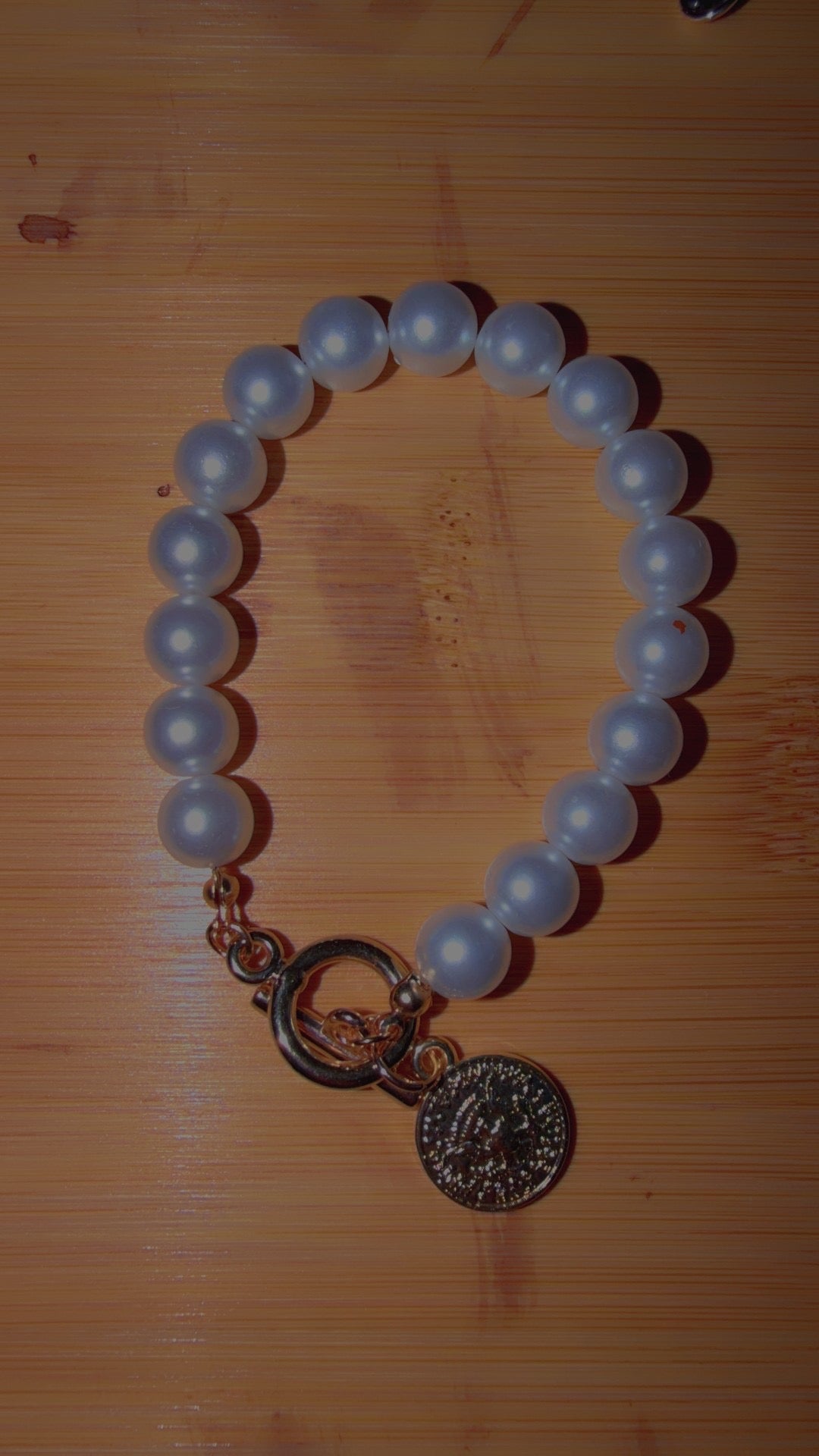 White&Gold charm bracelet