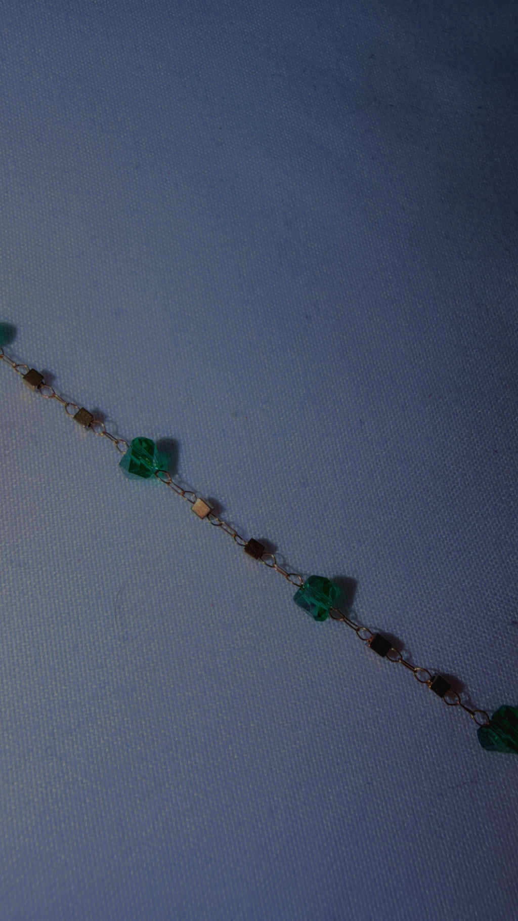 Dainty gold emerald bracelet