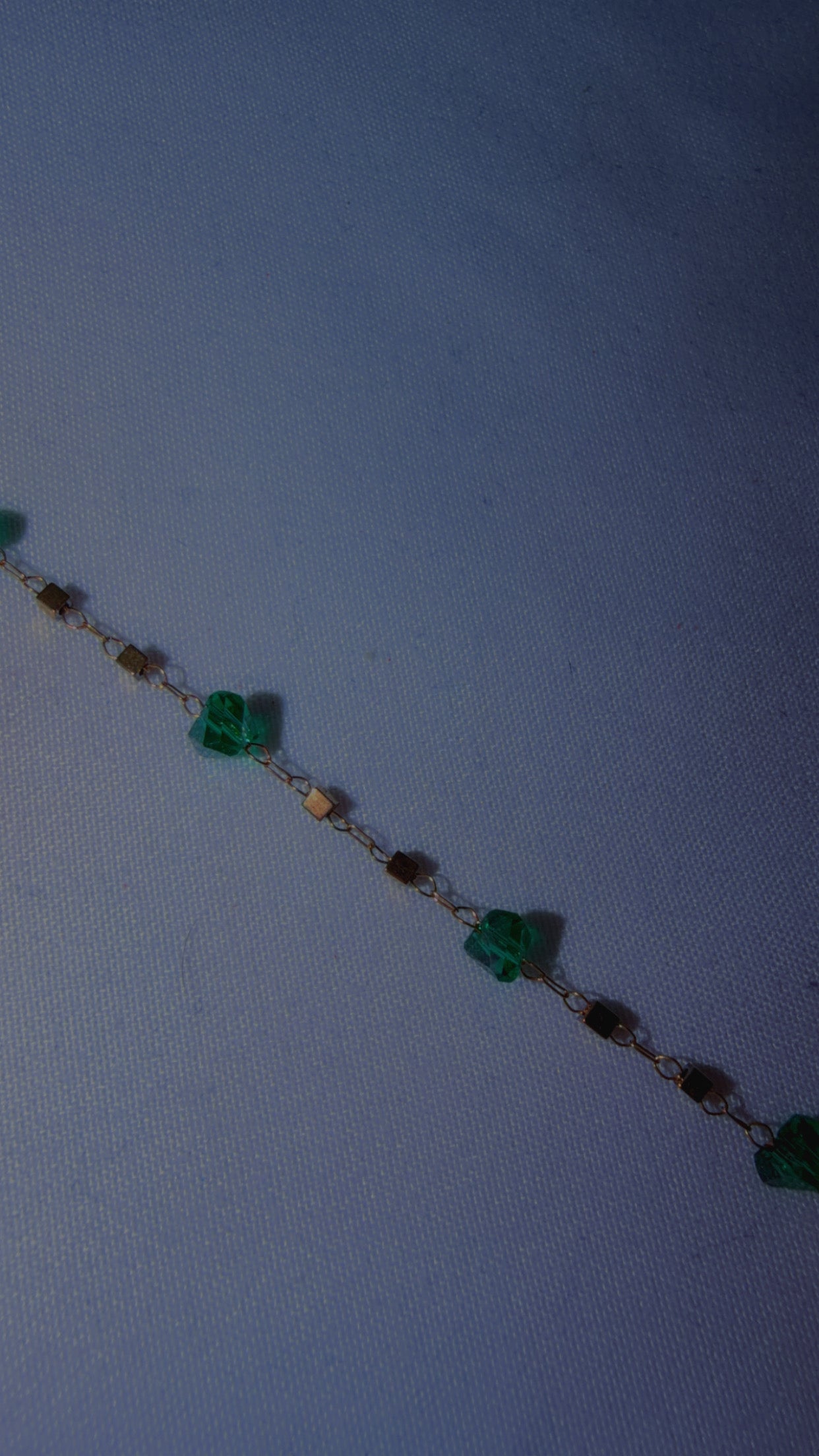 Dainty gold emerald bracelet