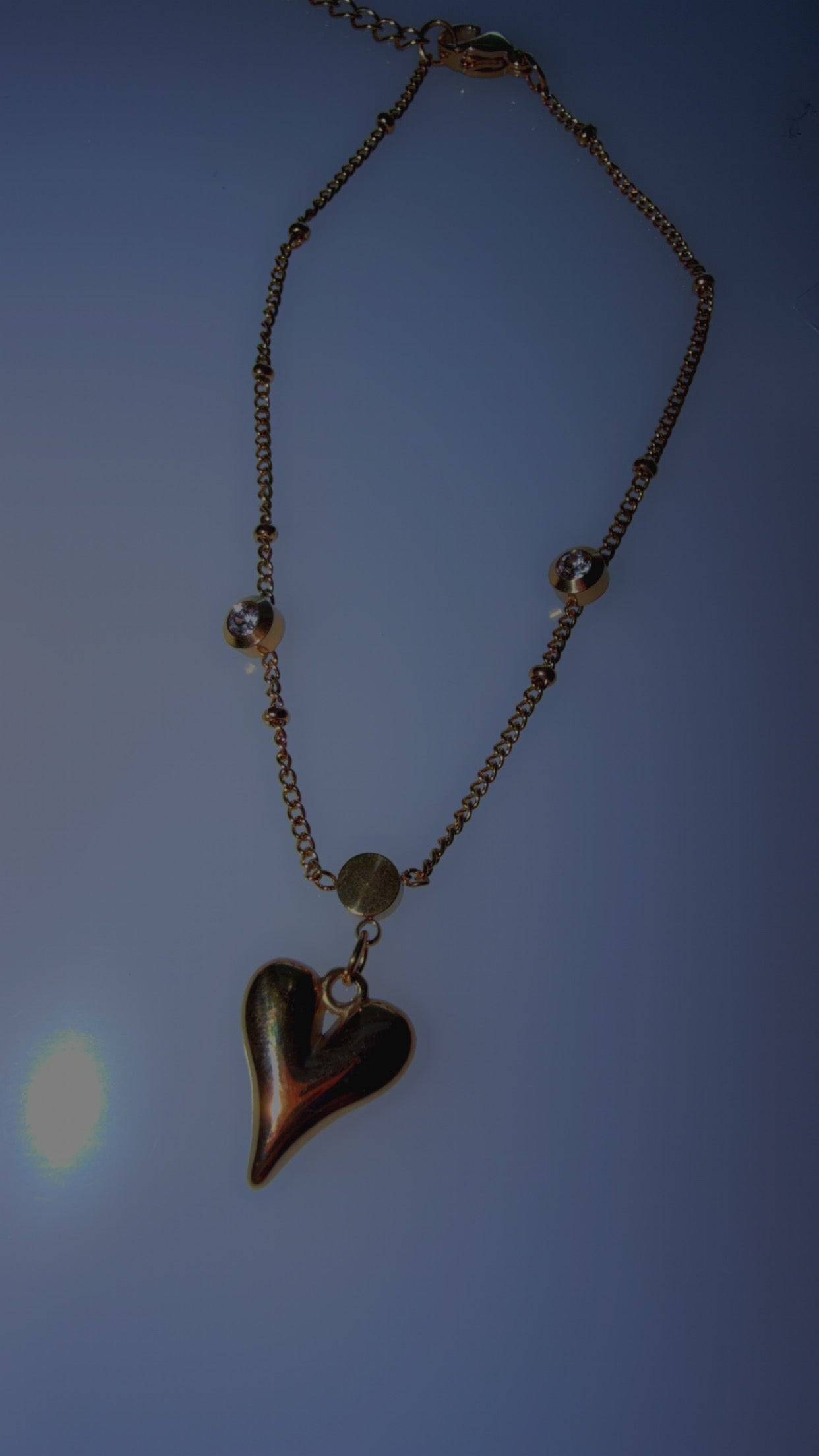 Gold heart Ankle bracelet