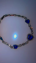 Silver sapphire bracelet ￼