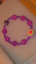 Purple cupcake bracelet