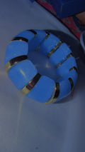 Blue & Gold expandable bangle ￼
