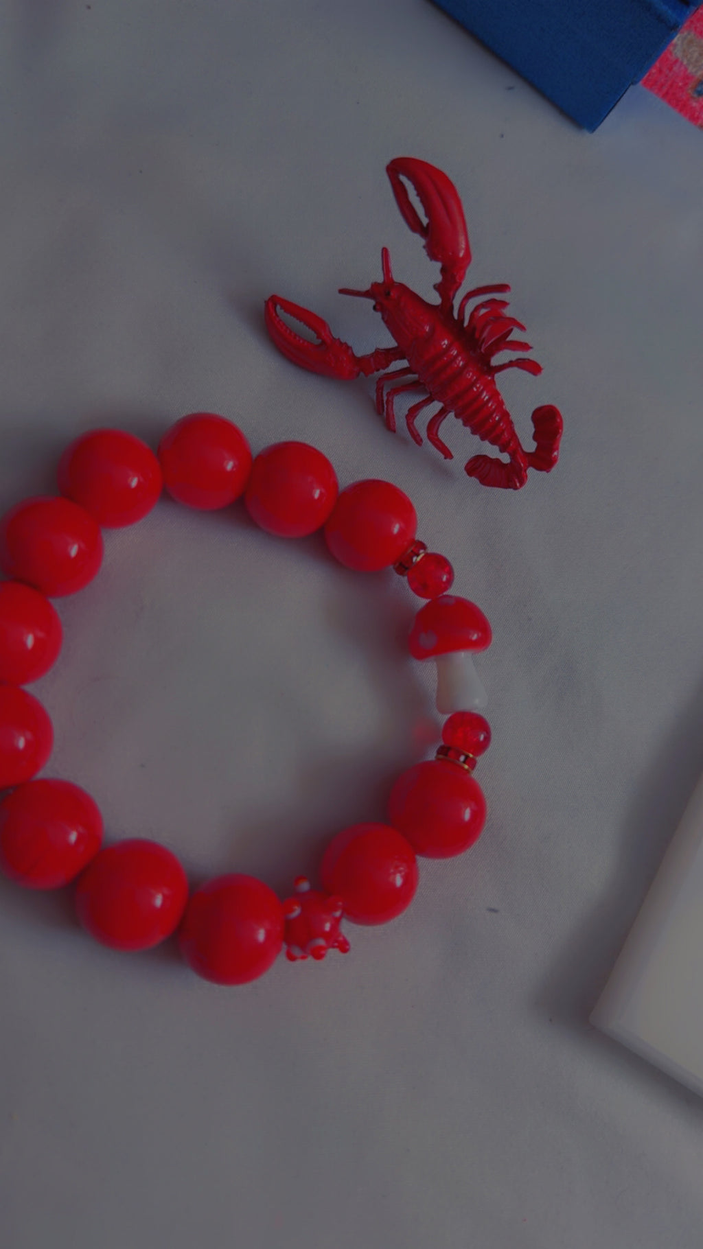 Mushroom bracelet (size:large) AND lobster ring (adjustable)￼