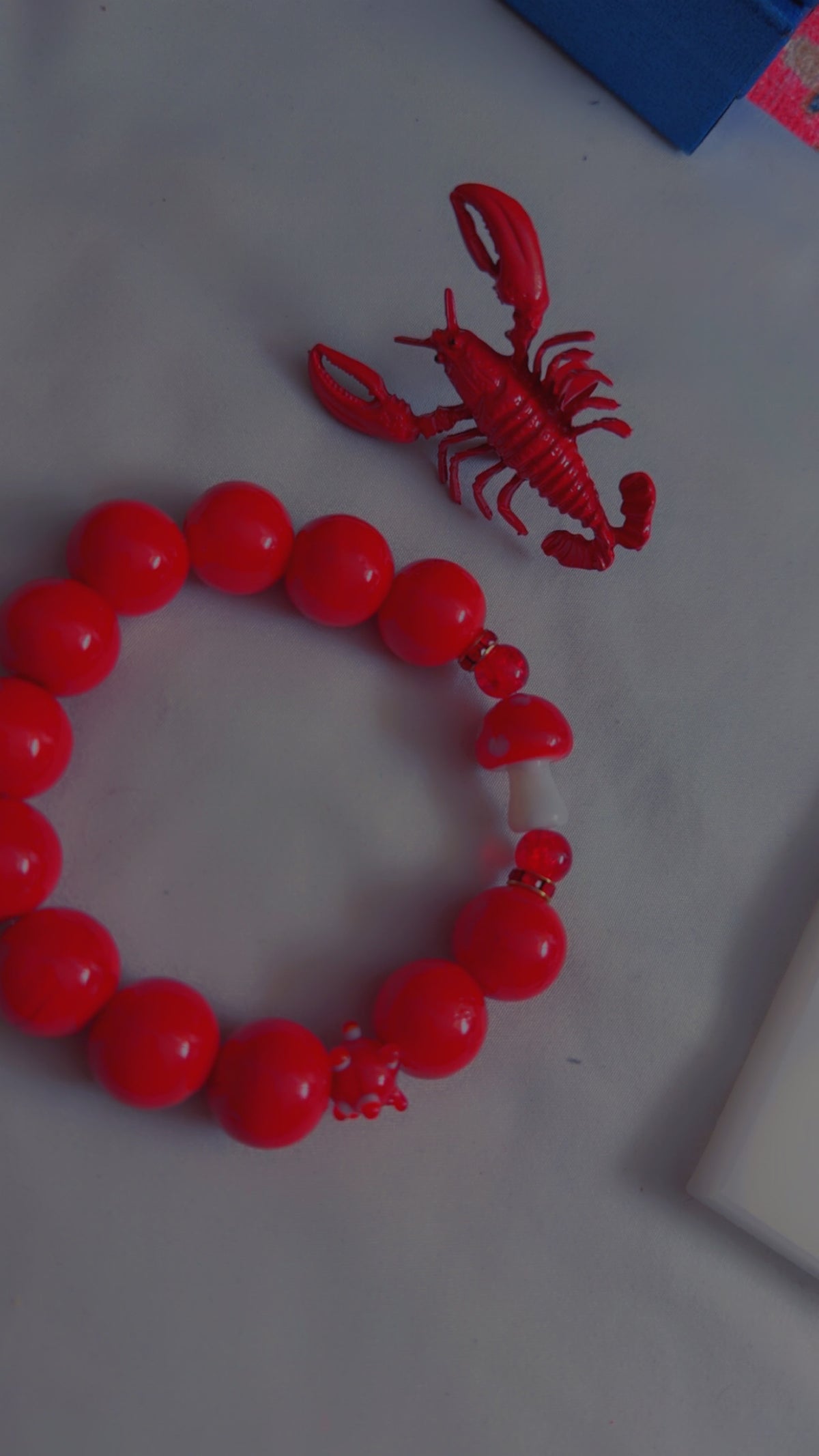 Mushroom bracelet (size:large) AND lobster ring (adjustable)￼