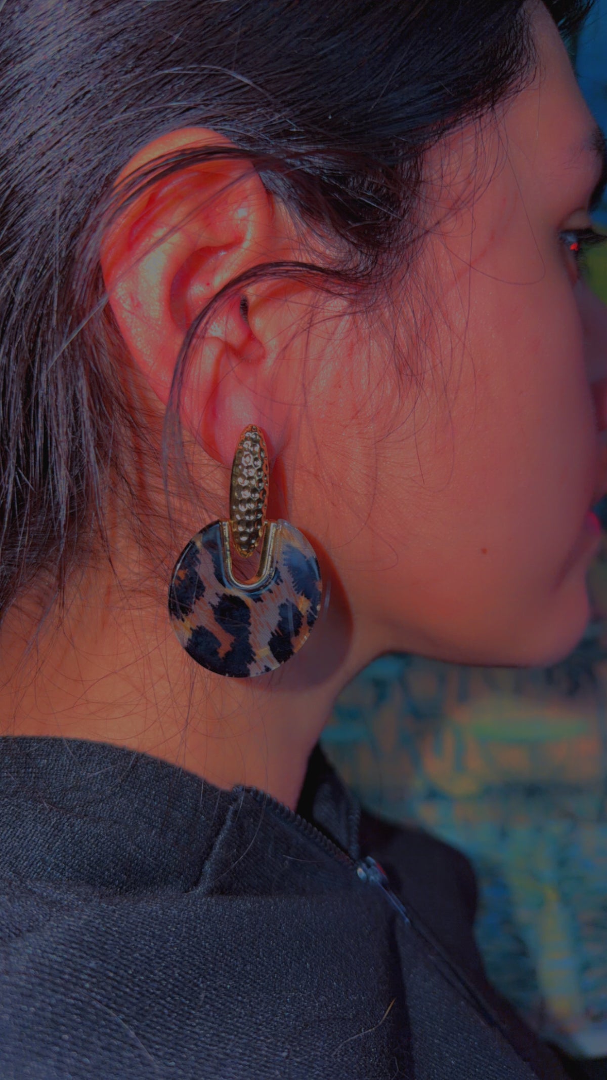 Cheetah print earrings